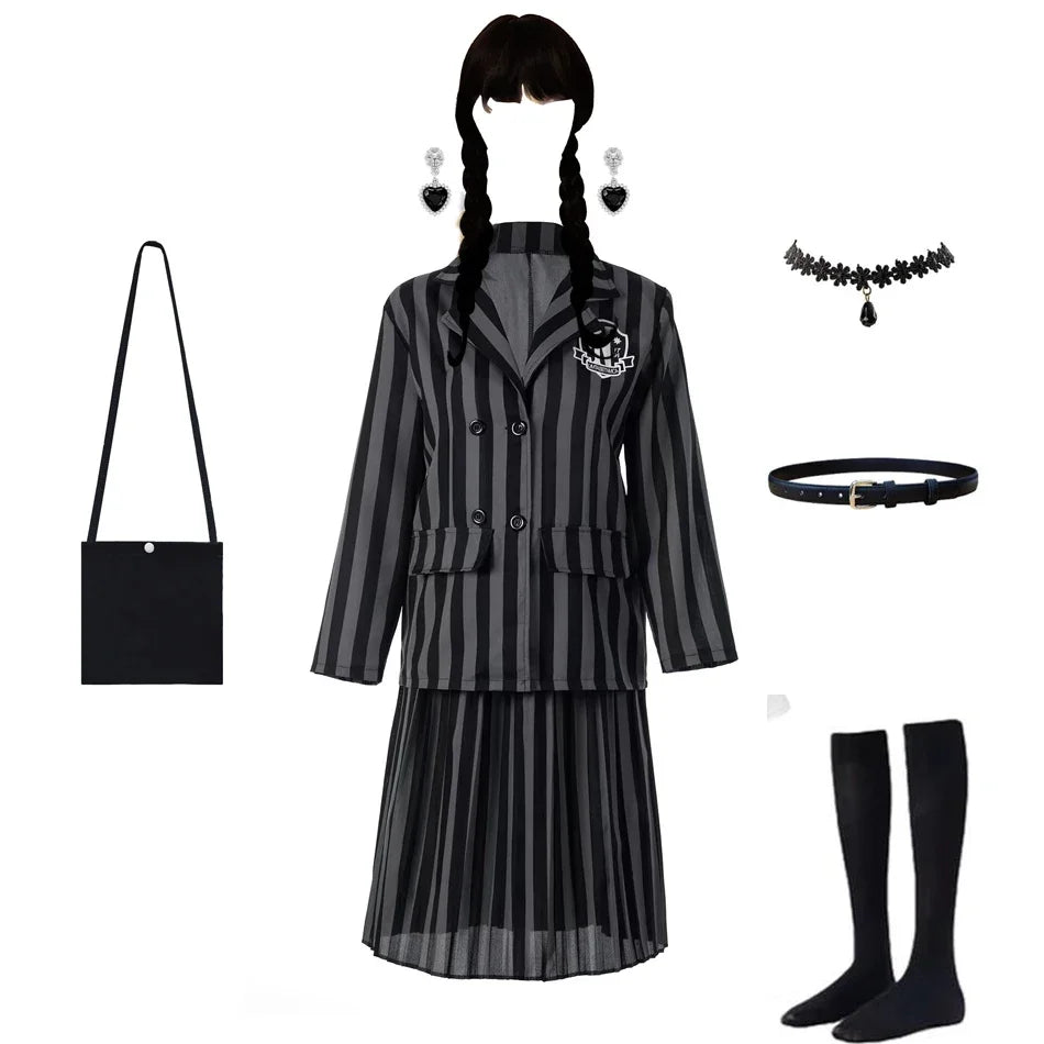 Girl Costume Dress for Girls Gothic Costume Kid Teen Party Black Evening Dress Kids Carnival Party Kid Vestidos