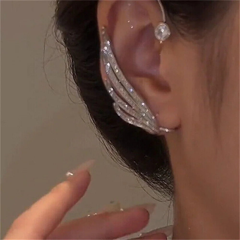 Zircon Butterfly Flower Leaf Tassel Ear Cuff Clip Non Piercing Wrap Earrings Women Girl Jewelry Ccessories Wholesale