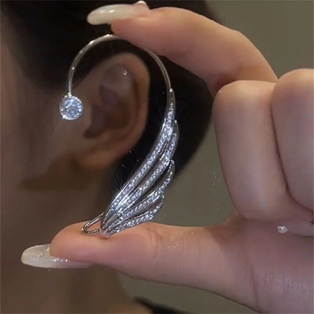 Zircon Butterfly Flower Leaf Tassel Ear Cuff Clip Non Piercing Wrap Earrings Women Girl Jewelry Ccessories Wholesale