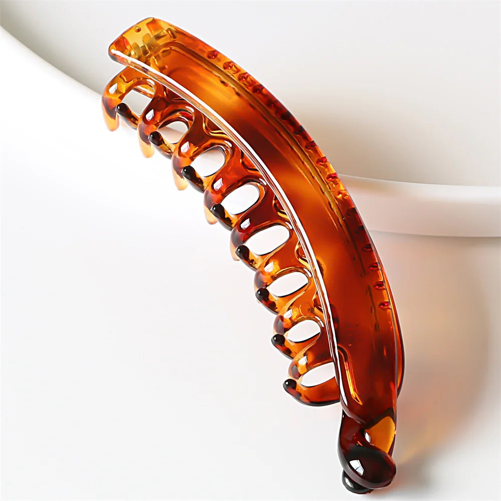 Frosted Hair Clips Solid Color Banana Clip Women's Hair Accessories Fashion Ponytail Barrettes Hair Claws Hairpins